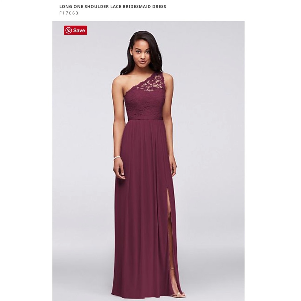 Maroon bridesmaid dress- David’s Bridal
